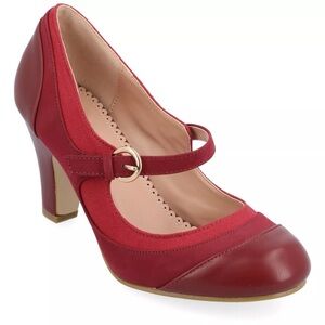 Journee Collection Red Mary Jane Heels